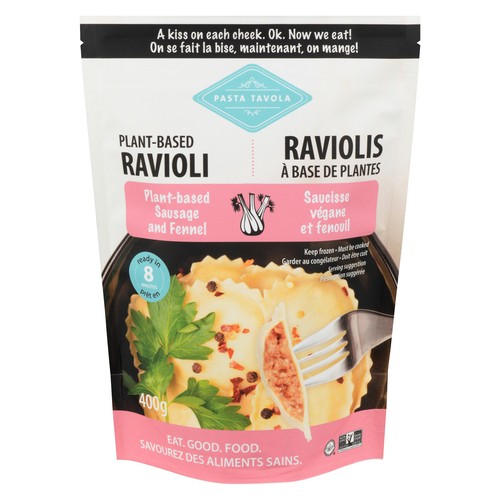 Pasta Tavola Plant Based Frozen Ravioli Sausage Fennel 400 g