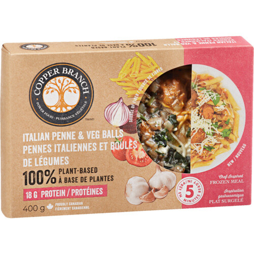 Copper Branch Plant-Based Meal Italian Penne & Veg Balls 400 g (frozen)