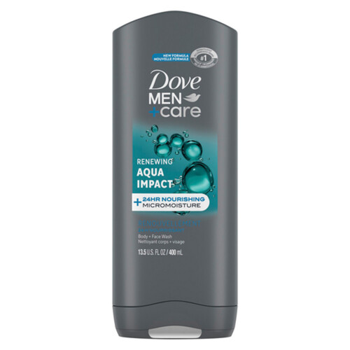 Dove Men+Care Body And Face Wash Aqua Impact Healthy-Feeling Skin 400 ml