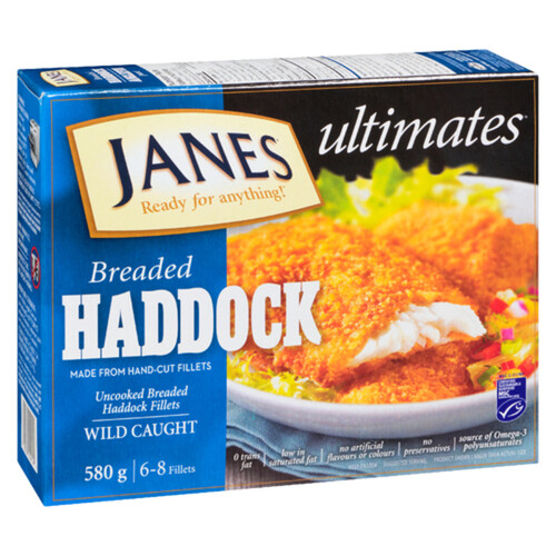 Janes Frozen Haddock Fillets Breaded 580 g