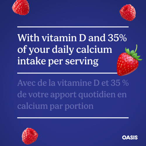 Oasis Health Break Strawberry Raspberry Drink with Calcium 1.65 L