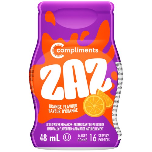 Compliments ZAZ Liquid Water Enhancer Orange 48 ml