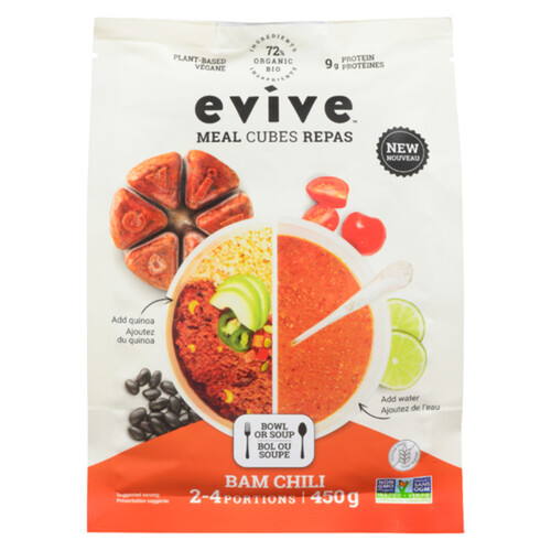 Evive Frozen Meal Cubes Bam Chili 450 g