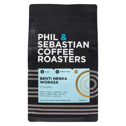 Phil & Sebastian R3 Filtered Whole Bean Coffee Beans 340 g