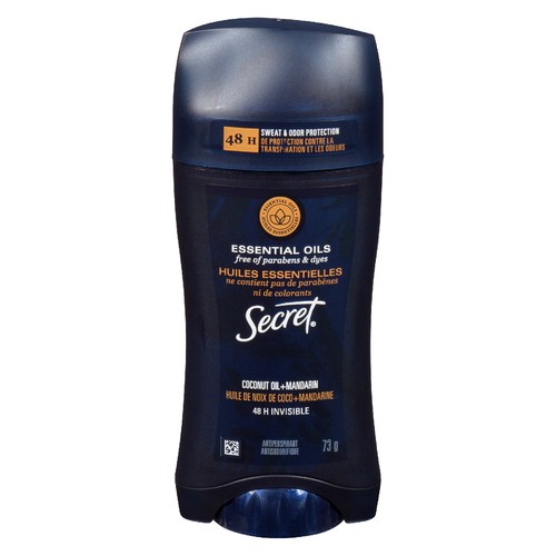 Secret Antiperspirant Essential Oils Coconut Oil + Mandarin Invisible 73 g