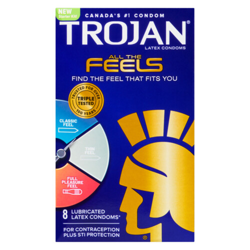 Trojan All The Feels 8 Latex Condoms