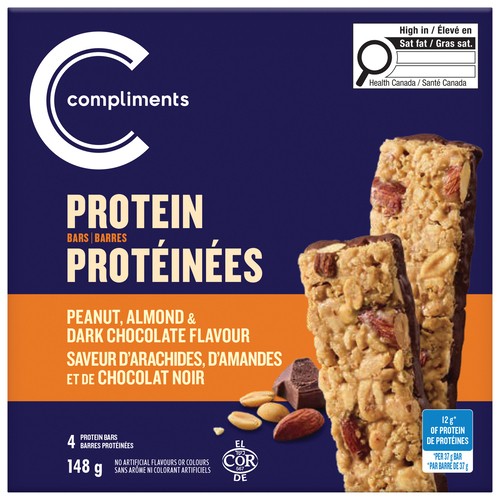 Compliments Protein Bar Peanut Almond & Dark Chocolate 148 g