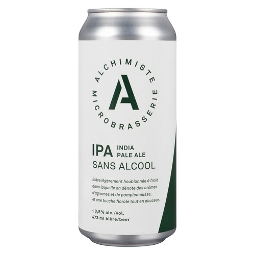 Alchimiste Microbrasserie Alcohol-Free Beer IPA India Pale Ale 473 ml