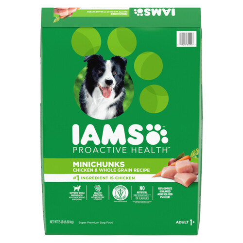 Iams Proactive Health Adult Dry Dog Food Minichunks Chicken & Whole Grains 6.80 kg