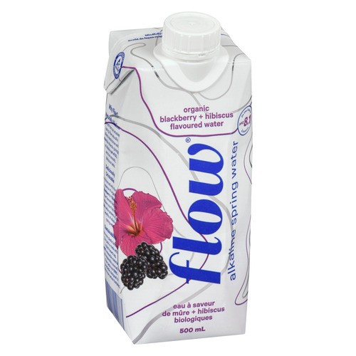 Flow Water Organic Flavoured Water Blackberry Hibiscus 500 ml