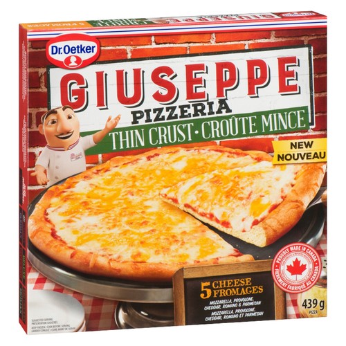 Dr. Oetker Giuseppe Frozen Pizza Thin Crust 5 Cheese 439 g