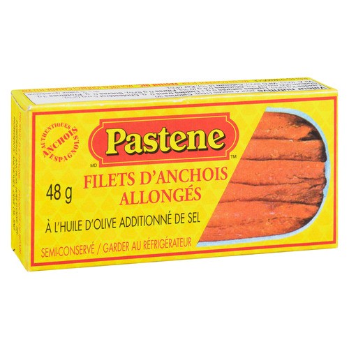 Pastene Flat Anchovies In Olive Oil Salt Added 48 g