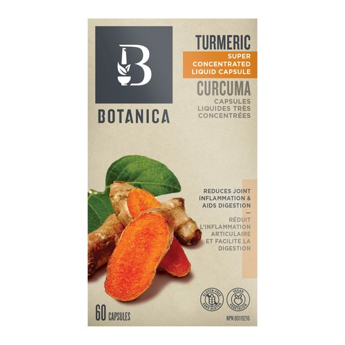 Botanica Gluten-Free Liquid Capsules Turmeric 60 Count