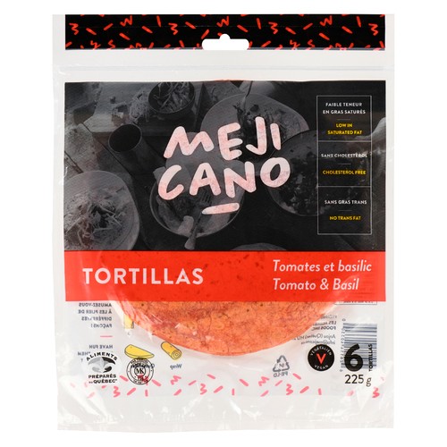Mejicano Tortillas Tomato & Basil 225 g