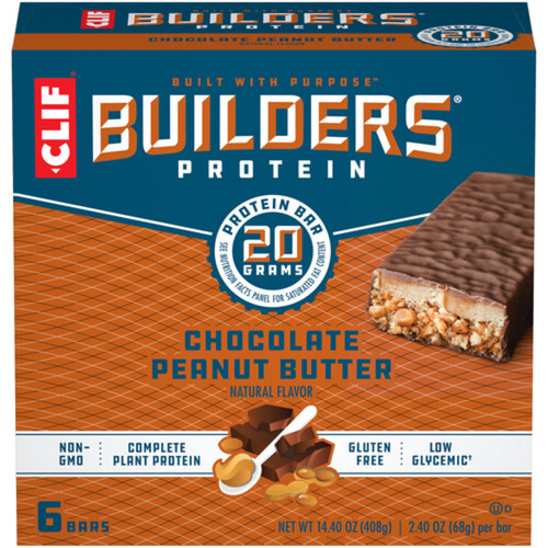 Clif Builders Gluten-Free Protein Bars Chocolate Peanut Butter 408 g 