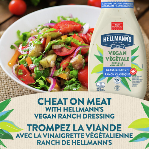 Hellmann's Vegan Dressing Classic Ranch Certified Vegan Condiment 250