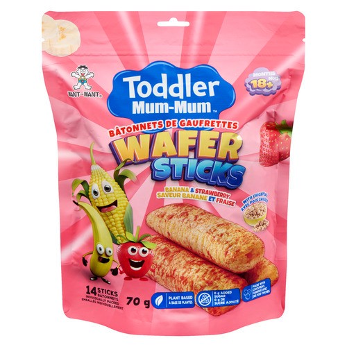 Hot-Kid Toddler Mum-Mum Wafer Sticks Banana And Strawberry 70 g