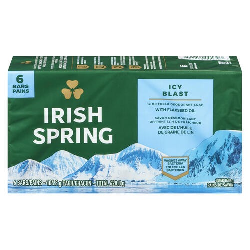 Irish Spring Soap Bar Icy Blast 6 EA