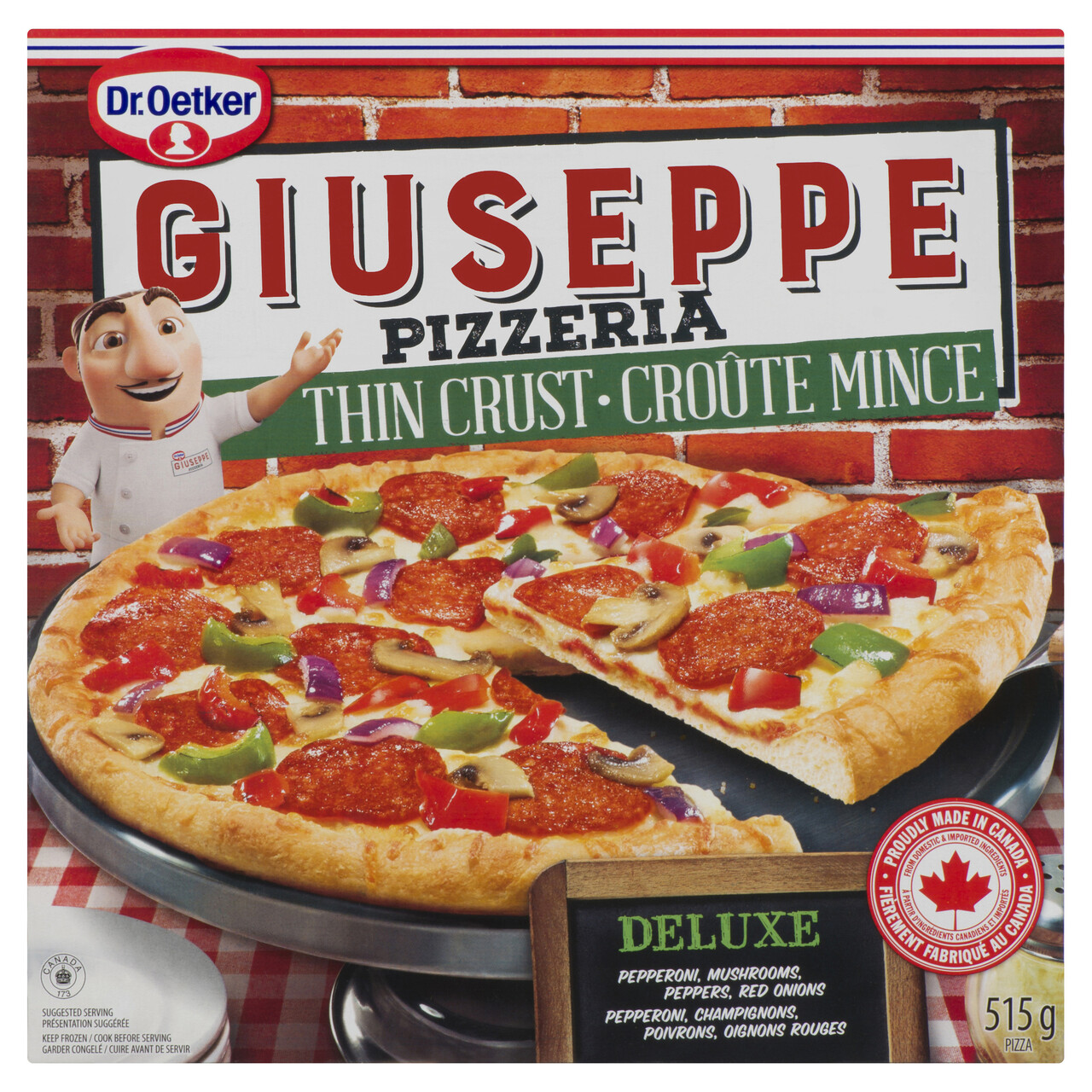 Dr. Oetker Giuseppe Frozen Thin Crust Pizza Deluxe 515 g Voilà Online