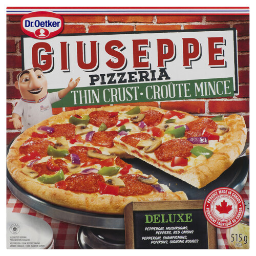 Dr. Oetker Giuseppe Frozen Thin Crust Pizza Deluxe 515 g