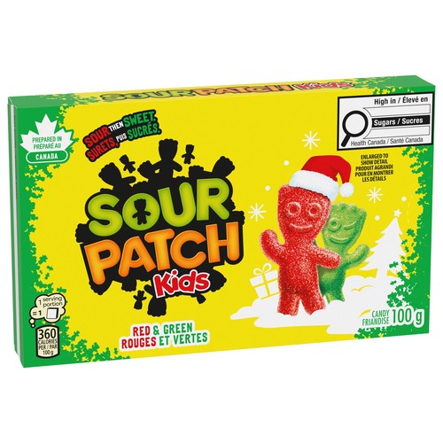 Maynards Sour Patch Kids Candy For Christmas Red And Green 100 g