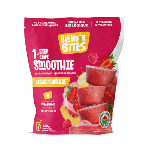 Blender Bites Organic Frozen 1-Step Smoothie Liquid Sunshine 360 g