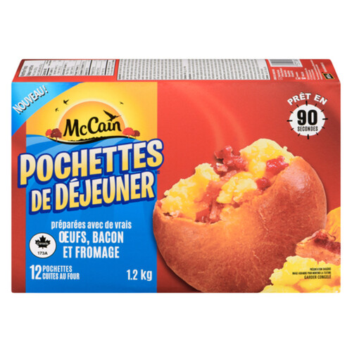 McCain Egg Bacon And Cheese Breakfast Pocket 1.2 KG (frozen)