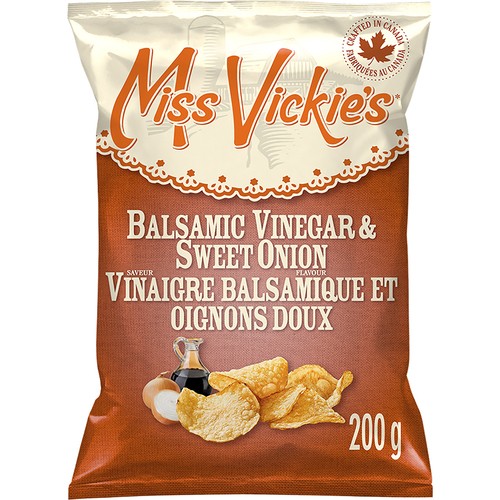Miss Vickie's Kettle Cooked Potato Chips Balsamic Vinegar & Sweet Onion 200 g