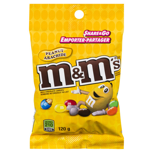 M&M's Milk Chocolate Candies Peanut Sharing Bag 120 g - Voilà