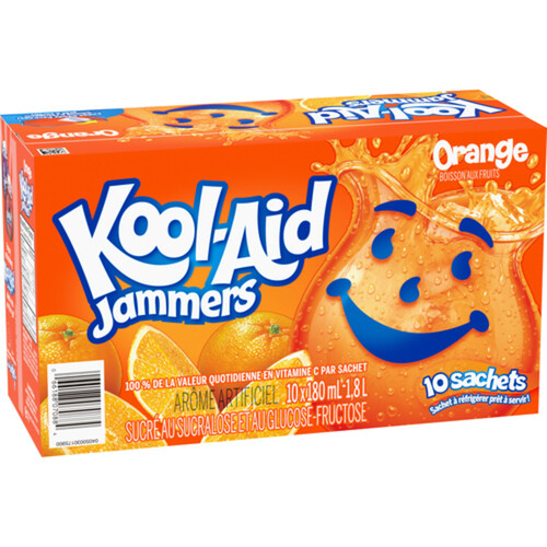 Kool-Aid Jammers Fruit Beverage Orange 10 x 180 ml