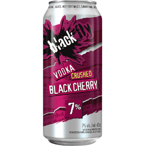 Blackfly 7% Alcohol Vodka Beverage Black Cherry 473 ml (can)