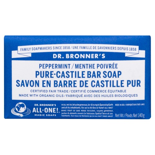 Dr. Bronner's Organic Castile Bar Soap Peppermint 140 g