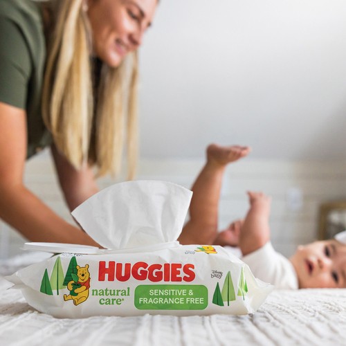 Huggies Baby Wipes Natural Care Sensitive Unscented 56 Count