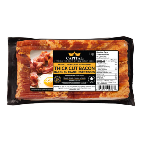 Capital Fine Meats Sliced Bacon Naturally Smoked 1 kg