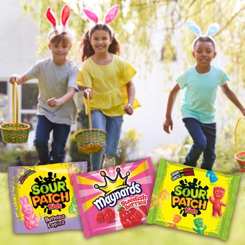 Sour Patch Kids Assorted Easter Candy Swedish Berries Individually Wrapped 18 Pouches 225 g