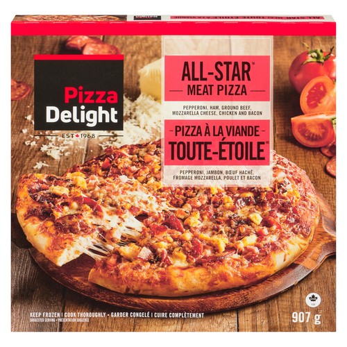 Pizza Delight Frozen Pizza All Star Meat 907 g