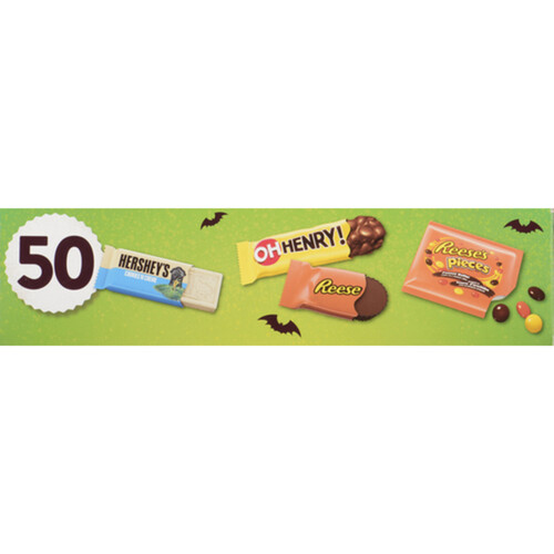 Hershey's Halloween Chocolate Assorted Snack Size 50 Bars 567 g