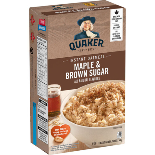 Quaker Instant Oatmeal Maple Brown Sugar 344 g