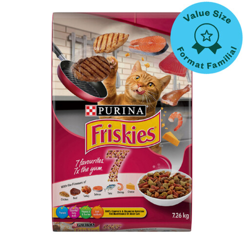 Friskies Dry Cat Food 7 Flavour 7.26 kg