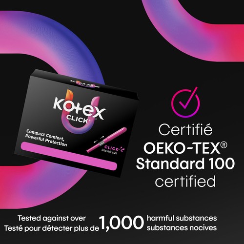 U by Kotex Click Compact Tampons Super Plus Absorbency Unscented 32 Count