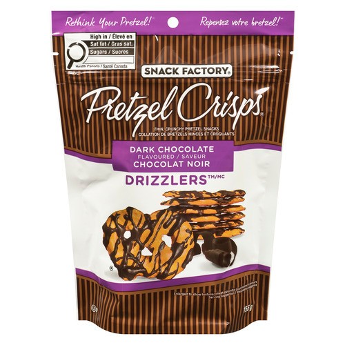 Snack Factory Pretzel Crisps Dark Chocolate Drizzlers 155 g
