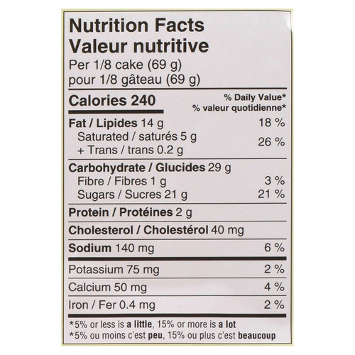 Dufflet Gluten-Free Cakelet Carrot 550 g (frozen)