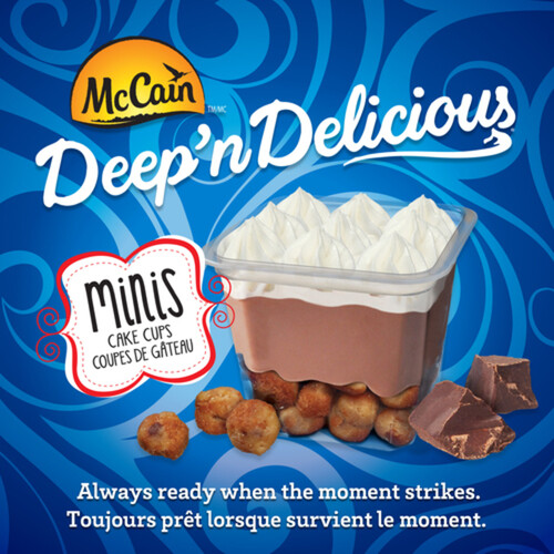McCain Deep'n Delicious Frozen Minis Cake Cups Cookie Crumble 4 Pack 340 g