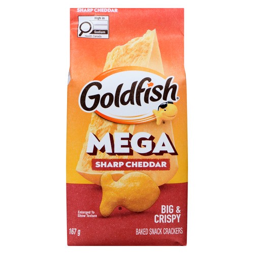 Pepperidge Farm Goldfish Crackers Mega Bites Sharp Cheddar 167 g