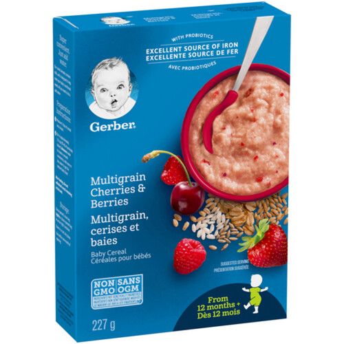 Gerber Stage 4 Toddler Cereal Multigrain Cherries & Berries 227 g