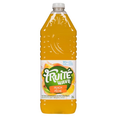 Fruité Wave 70% Less Sugar Drink Peach 2 L (bottle)