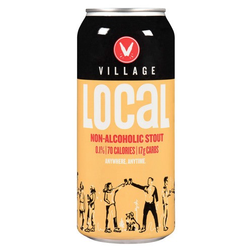 Village Local 0.1% Stout Non Alcoholic Beer 4 x 473 ml (can)