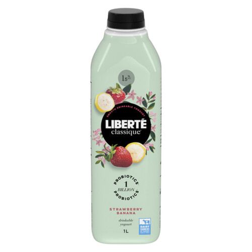 Liberté Classique 1.5% Drinkable Yogurt Strawberry Banana 1 L