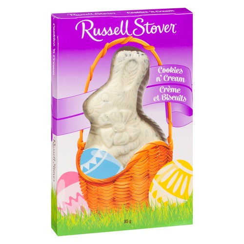 Russell Stover Chocolate Flatback Rabbit Cookies 'N' Cream 85 g