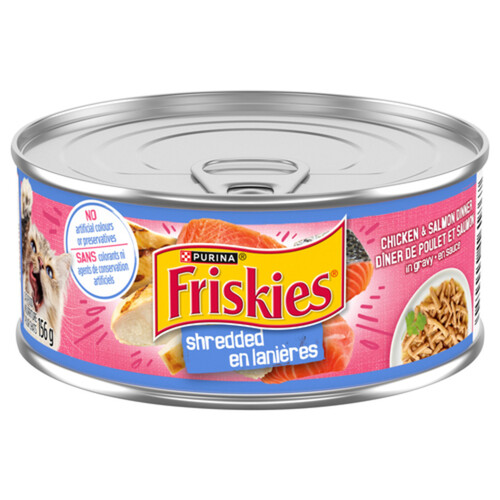 Friskies Wet Cat Food  Shredded Chicken & Salmon Dinner 156 g